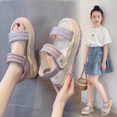 Giày Xăng Đan Bé Gái 2.025 Thời Trang Hàn Quốc, Đế Mềm Chống Trơn Trượt, Giá 284.972 VND