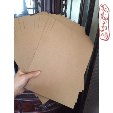 Giấy Xi Màng 10 tờ Bìa Kraf Nhật nâu mặt A4 - Thiệp quà, miễn phí vận chuyển