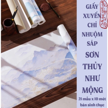 Giấy Xuyến Chỉ 10m Phủ Sáp - Luyện Viết Thư Pháp Hán Việt Sơn Thủy, Giá 119.000đ