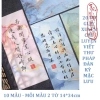 Giấy Xuyến Mix 10 mẫu 20 tờ - Chữ thư pháp Hán Việt, Mặc Lưu Loang, Màu Cổ Trang 7