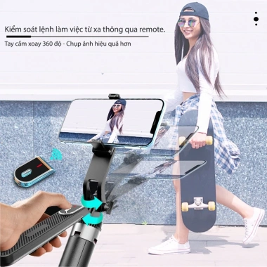 Gimbal 360° nhận dạng khuôn mặt P02 kèm remote & tripod 5.208 – Chụp ảnh, livestream, selfie 2 Gimbal 360° nhận dạng khuôn mặt P02 kèm remote & tripod 5.208 – Chụp ảnh, livestream, selfie 2
