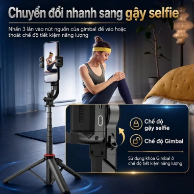 Gimbal AI C22 360° Xoay Vật Thể - Tripod Livestream Chống Rung, Giá Ưu Đãi 749k 3