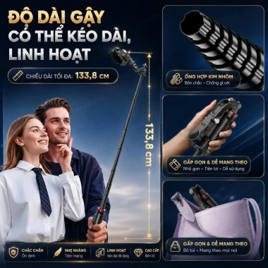 Gimbal AI C22 360° Xoay Vật Thể - Tripod Livestream Chống Rung, Giá Ưu Đãi 749k 5