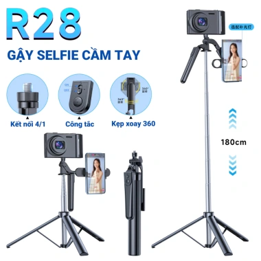 Gimbal Chống Rung R28 1.8kg Xoay 360 Livestream Quay Video - Giá chỉ 199.000đ