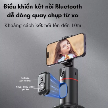 Gimbal P01 P02 Quay 360 Nhận Dạng Khuôn Mặt AI Tự Động Tripod 2m1 Livestream Chụp Ảnh Giá 338k