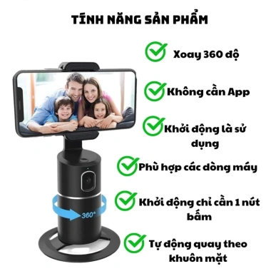 Gimbal P01 P02 Quay 360 Nhận Dạng Khuôn Mặt AI Tự Động Tripod 2m1 Livestream Chụp Ảnh Giá 338k