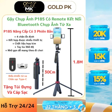 Gimbal P185 4 chân Bluetooth – Phát sóng trực tiếp, cầm tay, chỉ 255.000₫