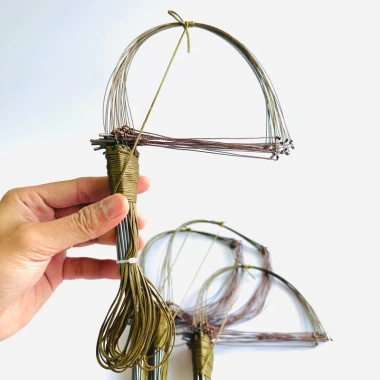 Giò bẫy gà rừng chân thép khoen đúc inox cáp xe4 1 bộ 20 chân giá 79.000₫