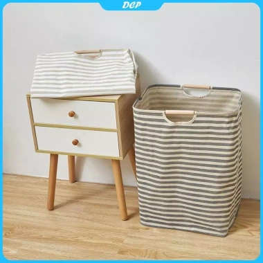 Giỏ bông lanh không thấm nước - Túi cản bẩn, lưu trữ quần áo, giặt dễ dàng 6 Giỏ bông lanh không thấm nước - Túi cản bẩn, lưu trữ quần áo, giặt dễ dàng 6