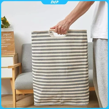 Giỏ bông lanh không thấm nước - Túi cản bẩn, lưu trữ quần áo, giặt dễ dàng 8 Giỏ bông lanh không thấm nước - Túi cản bẩn, lưu trữ quần áo, giặt dễ dàng 8