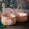 Giỏ cắm hoa COFORDOS - Giỏ hoa cô dâu mây liễu dệt tay, hộp dã ngoại chắc chắn có tay cầm, quà tặng đẹp 8