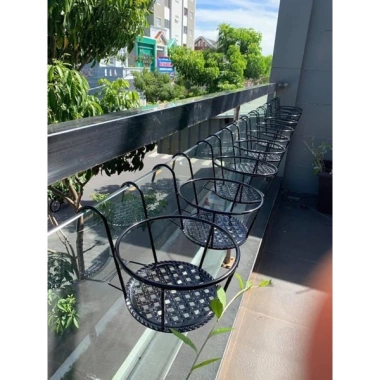 Giỏ Chậu Hoa Cây Cảnh Treo Ban Công - Thép Chịu Lực, Sơn Tĩnh Điện, Giá 39.000₫ 3