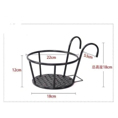 Giỏ Chậu Hoa Cây Cảnh Treo Ban Công - Thép Chịu Lực, Sơn Tĩnh Điện, Giá 39.000₫ 6