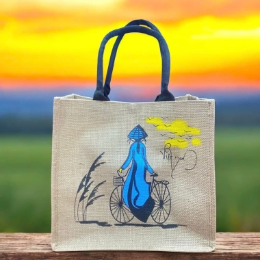 Giỏ Cói Handmade - Giỏ Hình Việt Nam, Thêu Vẽ Tay, Túi Xách Đẹp Đi Chợ & Biển, Giá 120k giảm 30k