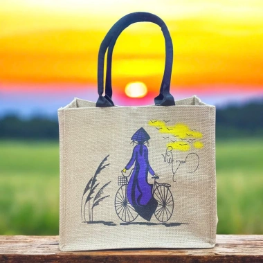 Giỏ Cói Handmade - Giỏ Hình Việt Nam, Thêu Vẽ Tay, Túi Xách Đẹp Đi Chợ & Biển, Giá 120k giảm 30k