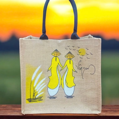 Giỏ Cói Handmade - Giỏ Hình Việt Nam, Thêu Vẽ Tay, Túi Xách Đẹp Đi Chợ & Biển, Giá 120k giảm 30k