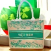 Giỏ Cói Handmade - Giỏ Hình Việt Nam, Thêu Vẽ Tay, Túi Xách Đẹp Đi Chợ & Biển, Giá 120k giảm 30k 10