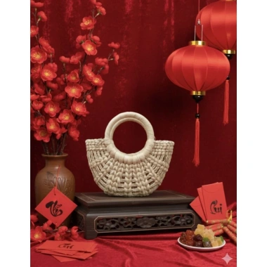 Giỏ cói rẻ, quạt Cát Miểu CÁC – Vintage sang trọng, du lịch, biển, áo dài – 100k 2