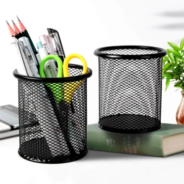 Giỏ Đựng Bút Lưới Sắt TOPPINT Văn Phòng - Ống Bút Kim Loại Vuông Tròn Giá 24.000 9