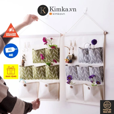 Giỏ Đựng Đồ Đa Năng - Túi Vải Treo Tường Tiết Kiệm Không Gian, Giá Sốc 40.500đ