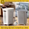 Giỏ đựng đồ giặt 45/60L nhựa dày dặn, nắp đậy, 4 bánh xe, BH 1 năm - 68.645₫