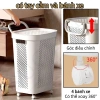 Giỏ đựng đồ giặt 45/60L nhựa dày dặn, nắp đậy, 4 bánh xe, BH 1 năm - 68.645₫ 2