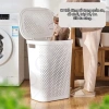 Giỏ đựng đồ giặt 45/60L nhựa dày dặn, nắp đậy, 4 bánh xe, BH 1 năm - 68.645₫ 8