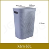 Giỏ đựng đồ giặt 45/60L nhựa dày dặn, nắp đậy, 4 bánh xe, BH 1 năm - 68.645₫ 10
