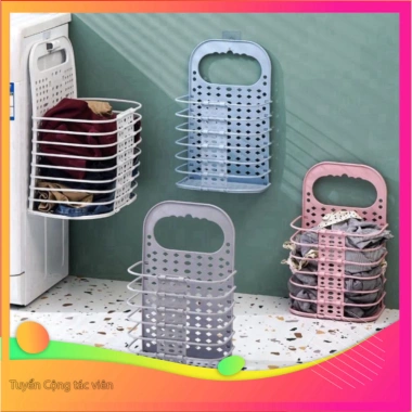 Giỏ đựng đồ treo tường gấp gọn – Giải pháp lưu trữ quần áo, kèm móc dán, giảm 21%