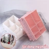 Giỏ đựng mỹ phẩm 6 ô - Khay sắp xếp nail và phụ kiện, decor gọn, tiện lợi 34k 6