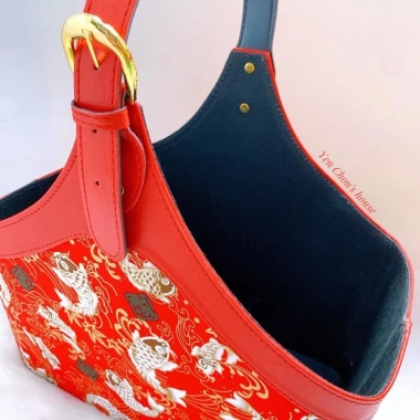 Giỏ Đựng Quà Tết Da Cao Cấp - Thiết Kế Sang Trọng, Giảm Giá Đặc Biệt 180k