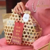 Giỏ đựng quà Tết quai ngang lá tre - Quà biếu ngày Tết cổ truyền, chỉ 10.000₫