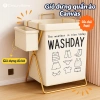 Giỏ Đựng Quần Áo Bẩn Đồ Giặt Gấp Gọn Họa Tiết Cute Tiện Lợi - Túi Canvas Khung Sắt CenturyHomee