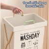Giỏ Đựng Quần Áo Bẩn Đồ Giặt Gấp Gọn Họa Tiết Cute Tiện Lợi - Túi Canvas Khung Sắt CenturyHomee 3