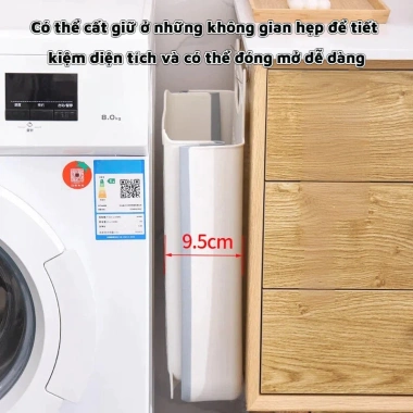Giỏ đựng quần áo bẩn treo tường gấp gọn, dung tích lớn, tiện lợi cho gia đình 7