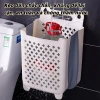 Giỏ đựng quần áo bẩn treo tường gấp gọn, dung tích lớn, tiện lợi cho gia đình 8