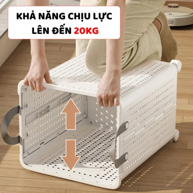 Giỏ Đựng Quần Áo ENODA HOME Bánh Xe Gấp Gọn Đa Năng Giá Ưu Đãi 126k