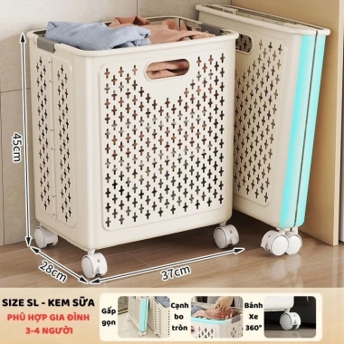 Giỏ Đựng Quần Áo ENODA HOME Bánh Xe Gấp Gọn Đa Năng Giá Ưu Đãi 126k 10 Giỏ Đựng Quần Áo ENODA HOME Bánh Xe Gấp Gọn Đa Năng Giá Ưu Đãi 126k 10