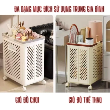 Giỏ đựng quần áo gấp gọn tiện lợi, bánh xe di chuyển nhựa PP – chỉ 105.000 VND 4 Giỏ đựng quần áo gấp gọn tiện lợi, bánh xe di chuyển nhựa PP – chỉ 105.000 VND 4