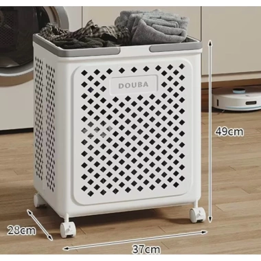 Giỏ đựng quần áo gấp gọn tiện lợi, bánh xe di chuyển nhựa PP – chỉ 105.000 VND