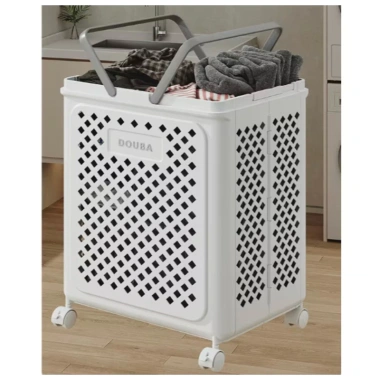 Giỏ đựng quần áo gấp gọn tiện lợi, bánh xe di chuyển nhựa PP – chỉ 105.000 VND