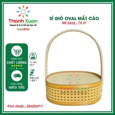 Giỏ gói quà Tết đa năng, giỏ đựng quà Oval bắn bắp - Giá chỉ 60.000đ, giảm từ 75.600 2