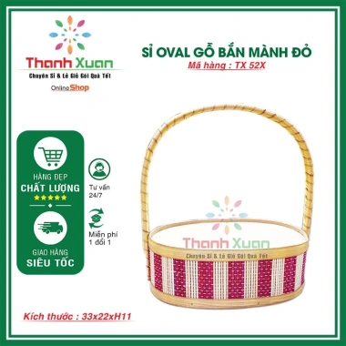 Giỏ gói quà Tết đa năng, giỏ đựng quà Oval bắn bắp - Giá chỉ 60.000đ, giảm từ 75.600 5