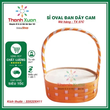 Giỏ gói quà Tết đa năng, giỏ đựng quà Oval bắn bắp - Giá chỉ 60.000đ, giảm từ 75.600 8