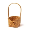 Giỏ hoa cô dâu COFORDOS tay cầm nơ dệt tay – Hộp dã ngoại Willow mây, quà tặng 5