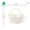 Giỏ hoa cưới ren mộc mạc - Phù dâu, lễ kỷ niệm, đám cưới - Giá chỉ 149.600 VND 4