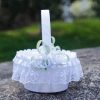 Giỏ Hoa Cưới Ren Ruy Băng Nơ - Hoa Hồng Tay Cầm, Hộp Đựng Kẹo, Hoa Bé Gái 108.020 VND 4