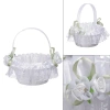 Giỏ Hoa Cưới Ren Ruy Băng Nơ - Hoa Hồng Tay Cầm, Hộp Đựng Kẹo, Hoa Bé Gái 108.020 VND 8