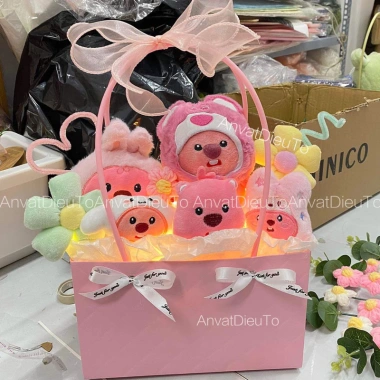 Giỏ hoa gấu bông Loopy siêu xinh - Quà sinh nhật, lễ tình nhân, chỉ 90.000₫ 4 Giỏ hoa gấu bông Loopy siêu xinh - Quà sinh nhật, lễ tình nhân, chỉ 90.000₫ 4