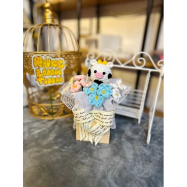Giỏ Hoa Len Handmade Theo Yêu Cầu Độc Đáo Tinh Xảo Giá Ưu Đãi 180.000 VND